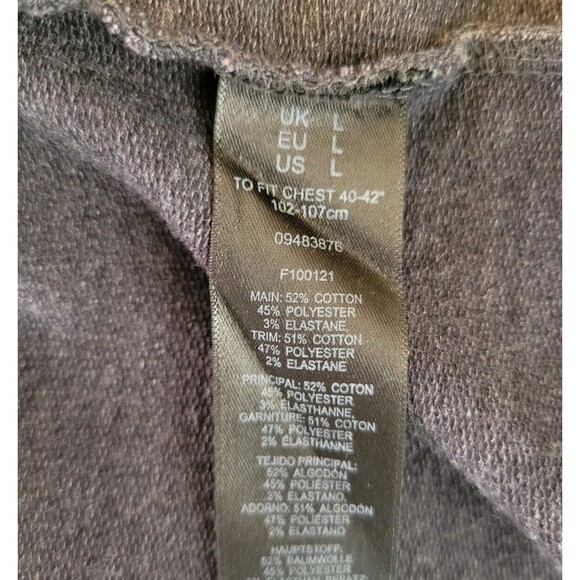 ASOS Design Gray Jersey Bomber Jacket Mens LG Full Zip MA-1 Pocket Minimalist - Picture 11 of 11